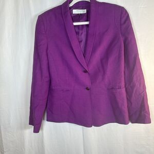 Women’s Tahari Arthur S. Levine Purple Suit Blazer Size 10 Preowned